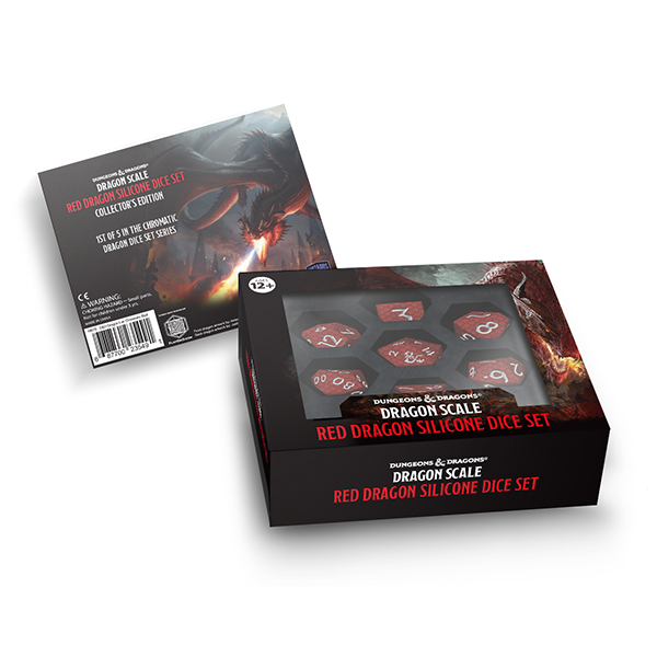 Fanroll - D&D Dragon Scale Silicone Dice Set - Red