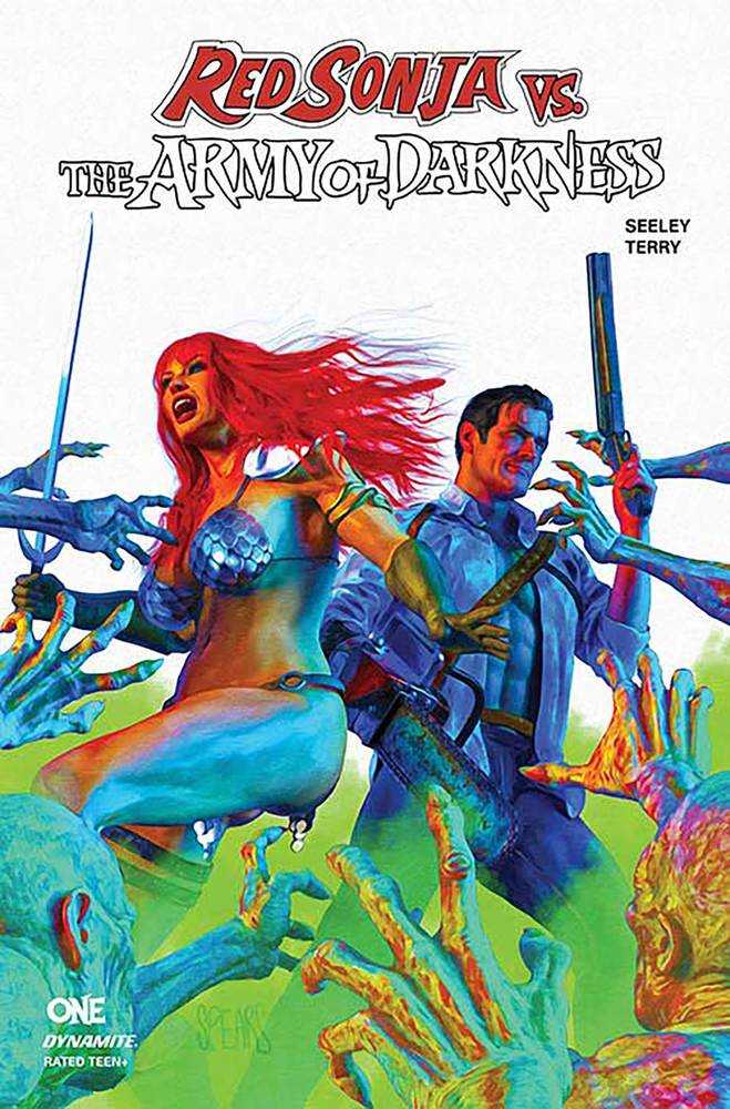 Red Sonja vs Aod #1 Cover R Foc Bonus Spears White Bkgr