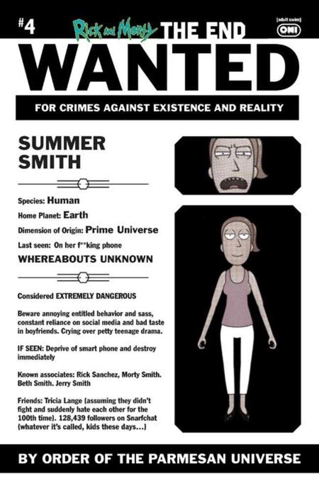 Rick And Morty The End #4 (Of 6) Cover C 1 in 10 Phil Murphy Most Wanted Variant