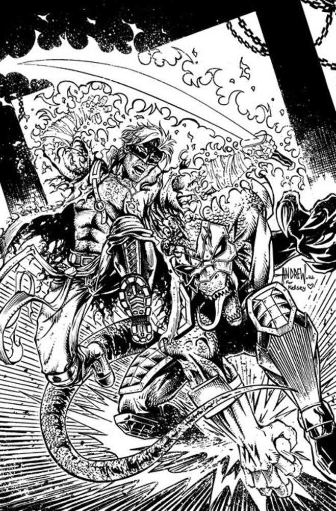 Final Boss #8 Cover D 1 in 25 Andrew Mangum Black & White Full Art Variant (Mature)