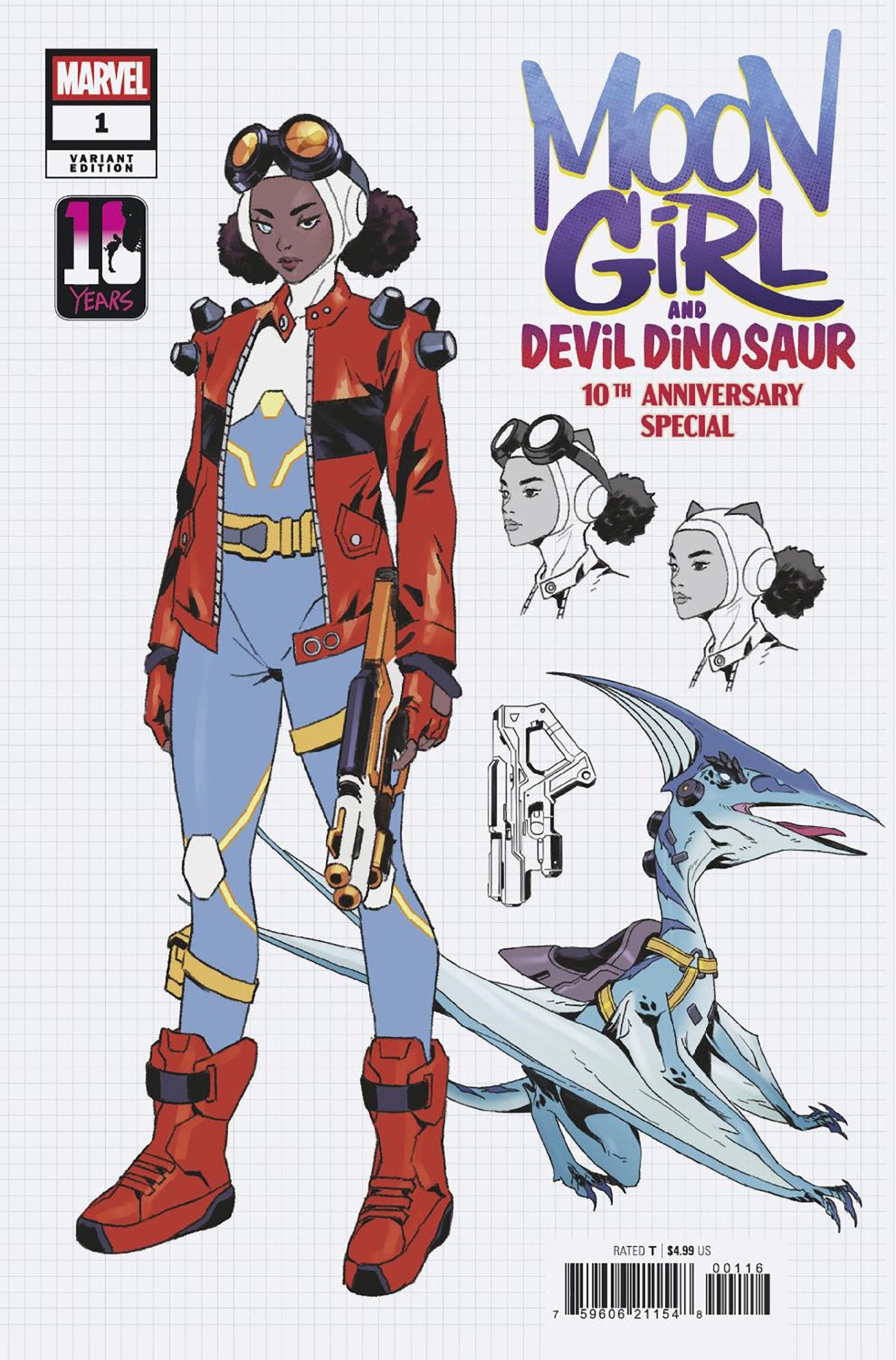 Moon Girl & Devil Dinosaur 10th Anniversary Special #1 Anand Ramcheron Design 10 Copy IncvVariant