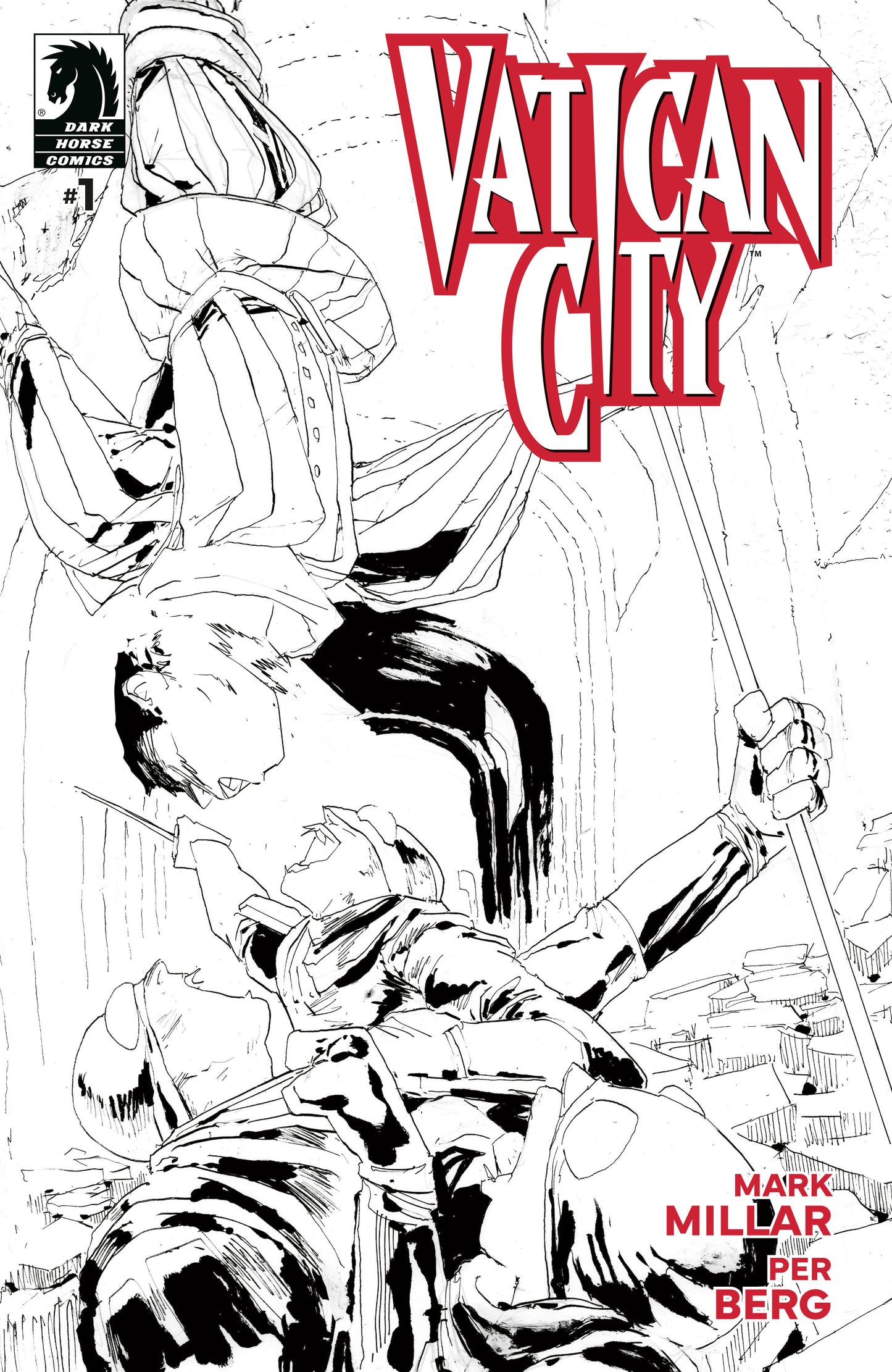 Vatican City #1 Cover B Berg Black & White (Mature)