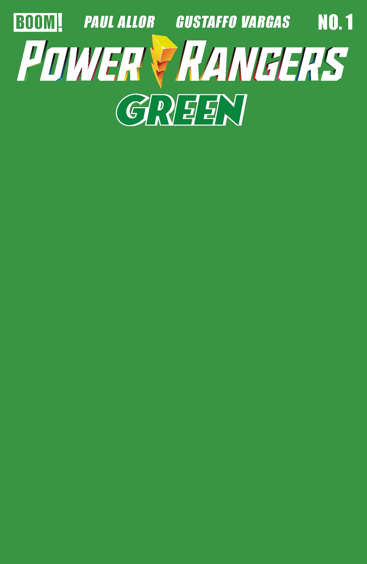 Power Rangers Green #1 E Green Blank Sketch Variant