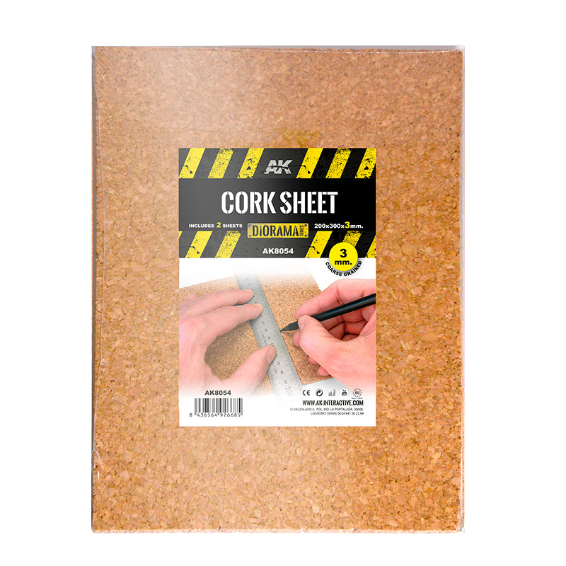 Cork Sheet – 200x290x3mm - Coarse