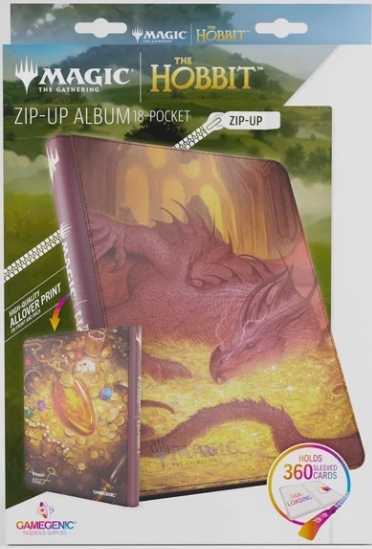 Gamegenic Magic: The Gathering The Hobbit Zip-Up Album 18-Pocket - Smaug's Mox Amber