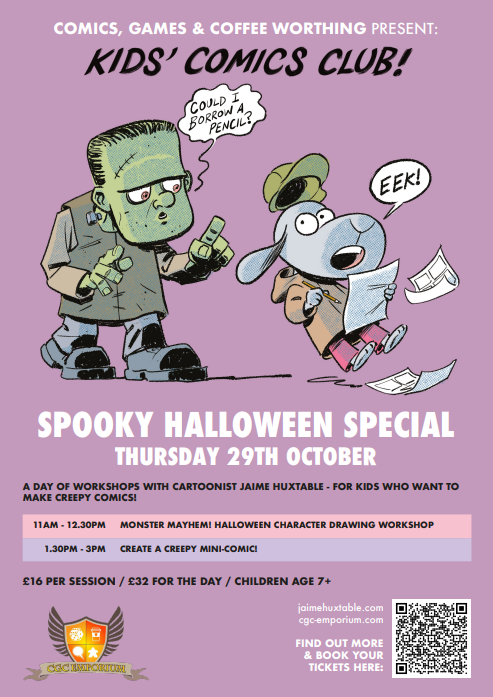 CGC Worthing: Kids' HALLOWEEN Comic Workshops with Jaime Huxtable - October 29th