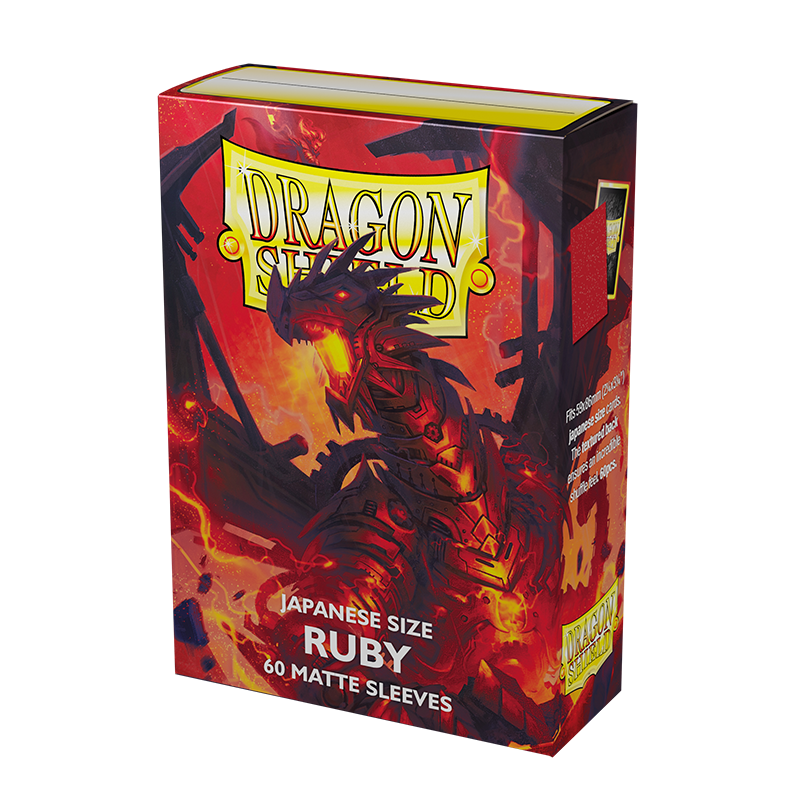 Dragon Shield Ruby Japanese Size Matte Sleeves 60 Pack