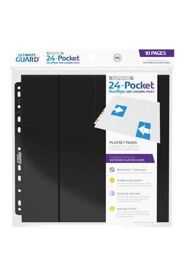 Ultimate Guard 24-Pocket QuadRow Pages Side-Loading Black