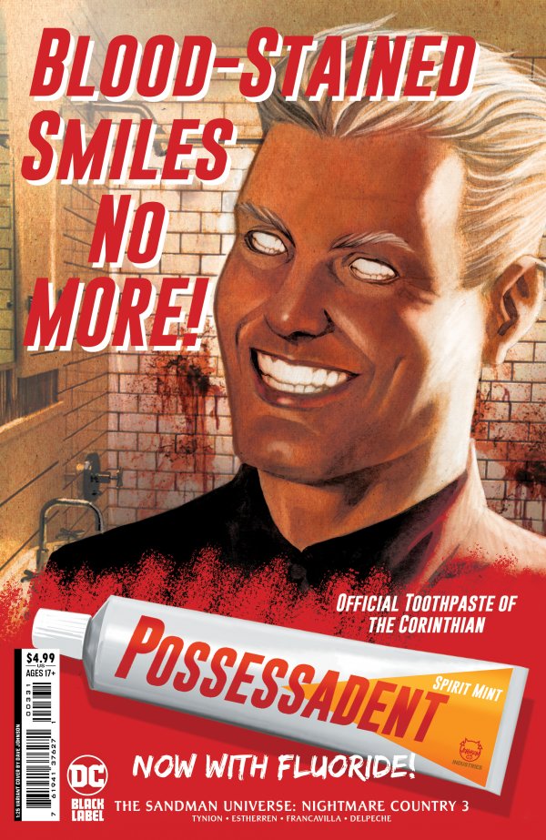 The Sandman Universe: Nightmare Country #3 Cover C Incentive 1:25 Dave Johnson Card Stock Variant