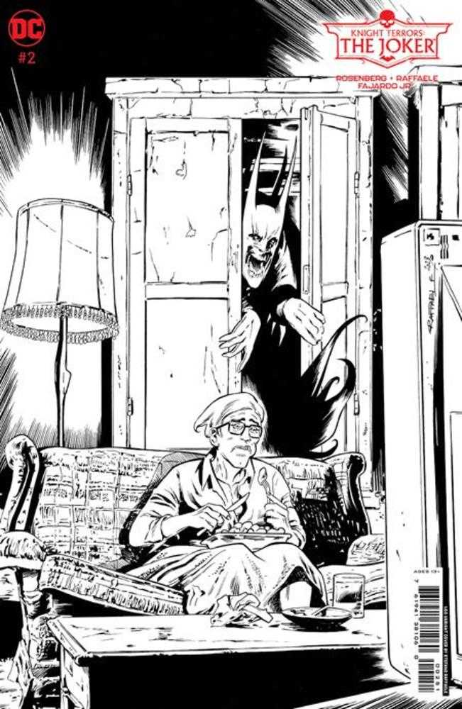 Knight Terrors Joker #2 (Of 2) Cover E 1 in 50 Stefano Raffaele Black & White Card Stock Variant
