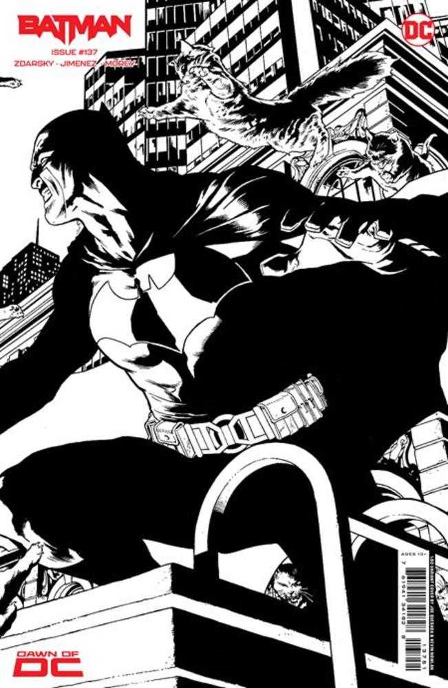 Batman #137 Cover G 1 in 50 Joe Quesada Black & White Connecting Card Stock Variant (Batman Catwoman The Gotham War)