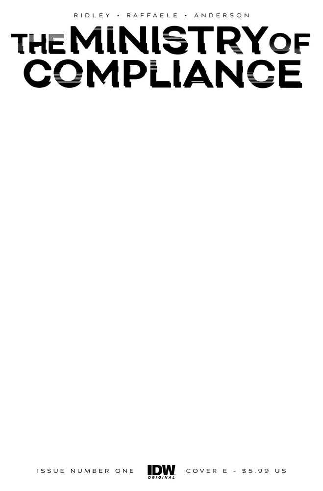 The Ministry Of Compliance #1 Cover E Blank