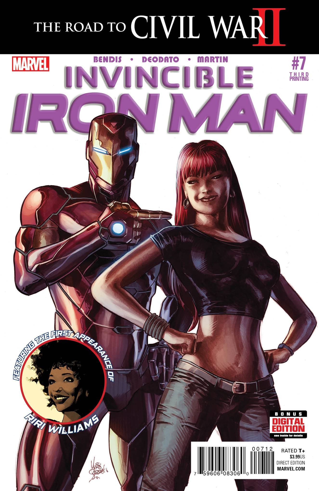 INVINCIBLE IRON MAN #7 DEODATO 3RD PTG VAR COVER