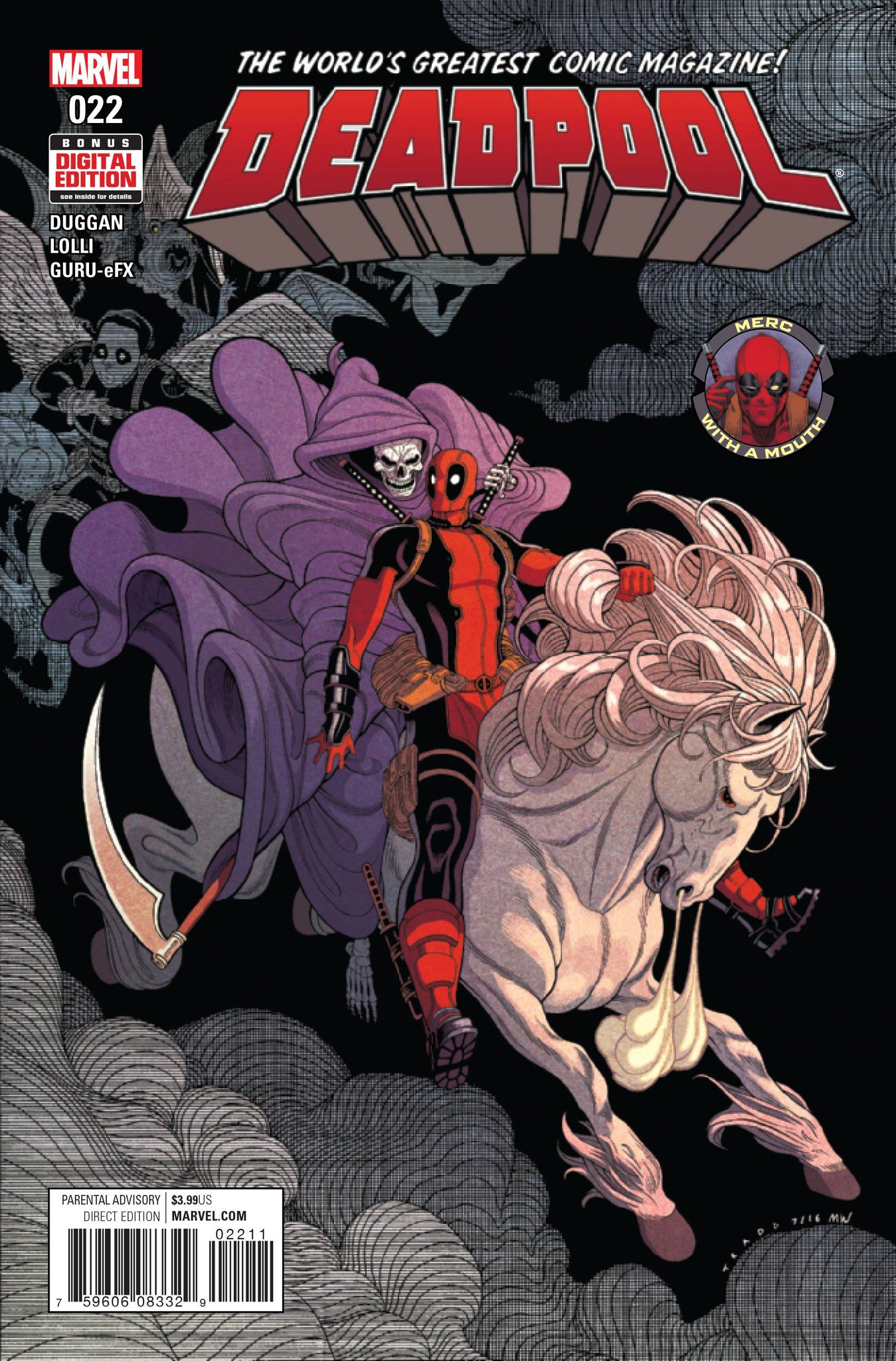 DEADPOOL #22 COVER