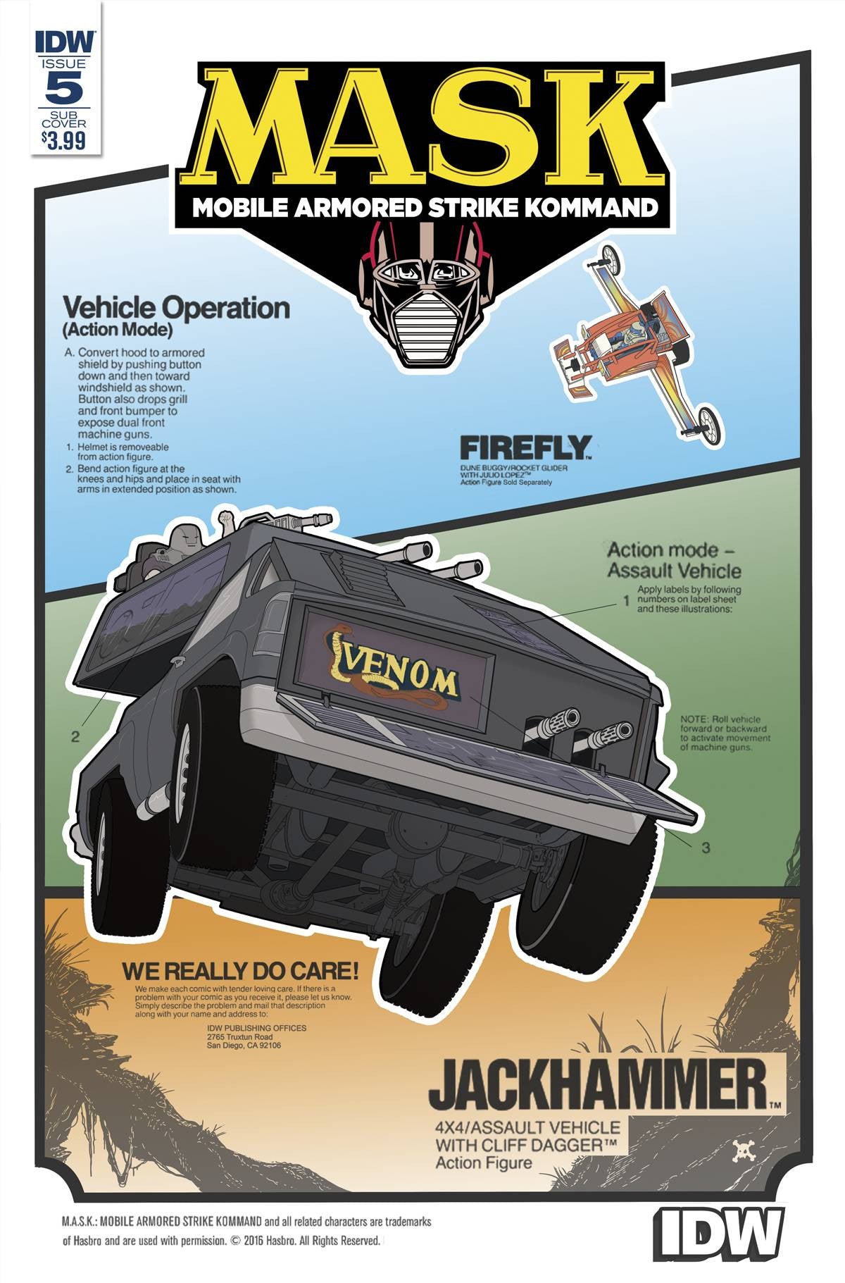 MASK MOBILE ARMORED STRIKE KOMMAND #5 SUB VAR A COVER