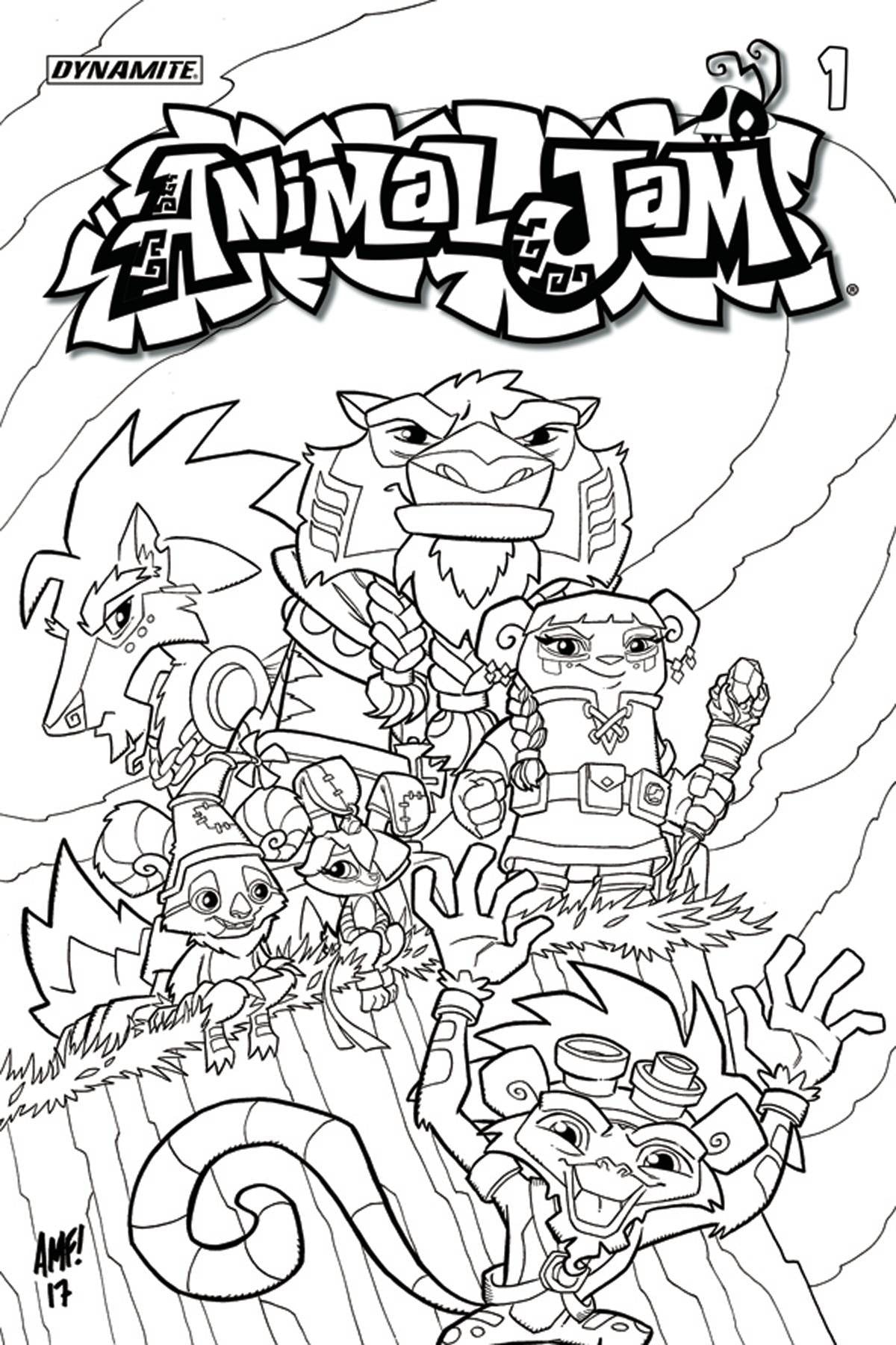 ANIMAL JAM #1 CVR D COLORING BOOK CVR COVER