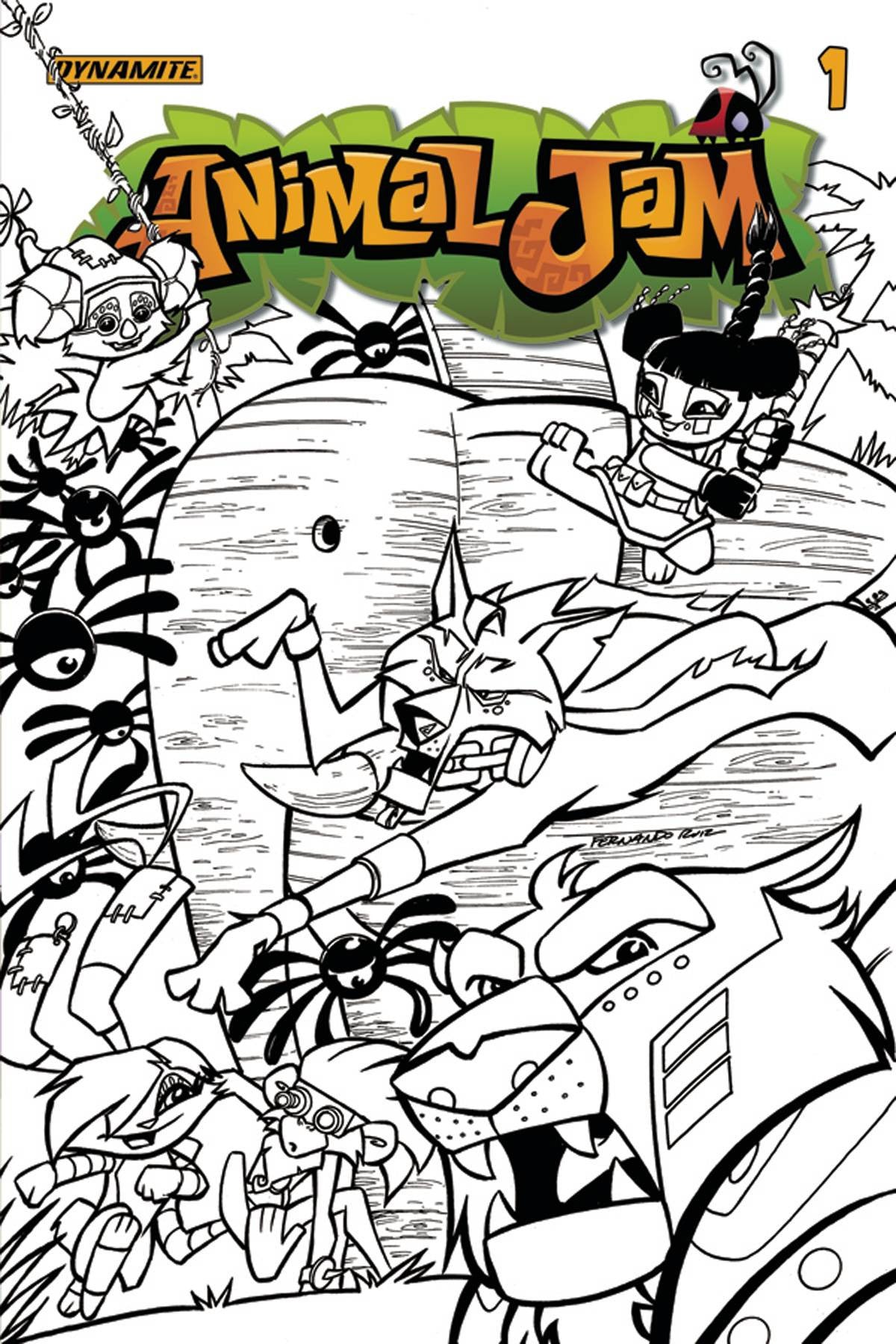 ANIMAL JAM #1 CVR E 10 COPY RUIZ B&W INCV COVER