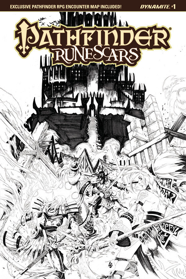 PATHFINDER RUNESCARS #2 CVR D 10 COPY LAU B&W INCV COVER