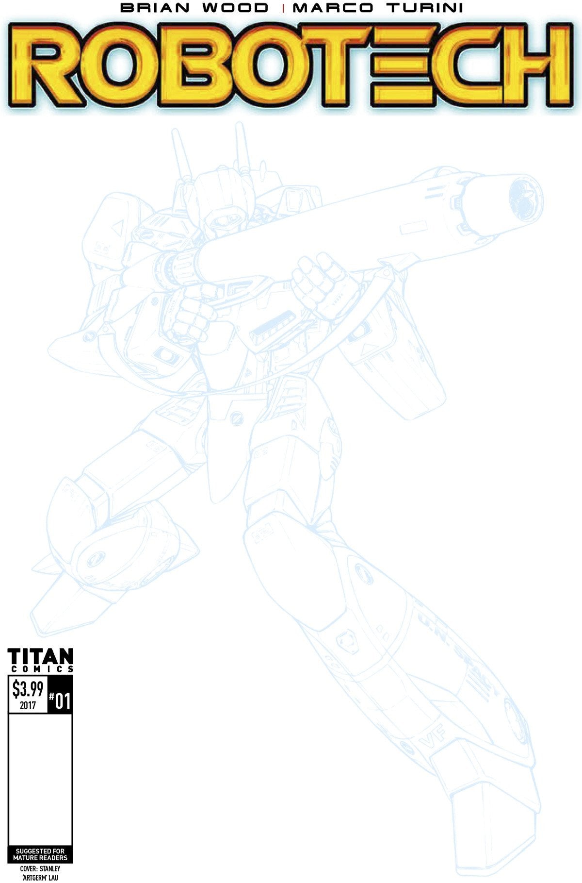 ROBOTECH #1 BLUE LINE SKETCH VAR COVER