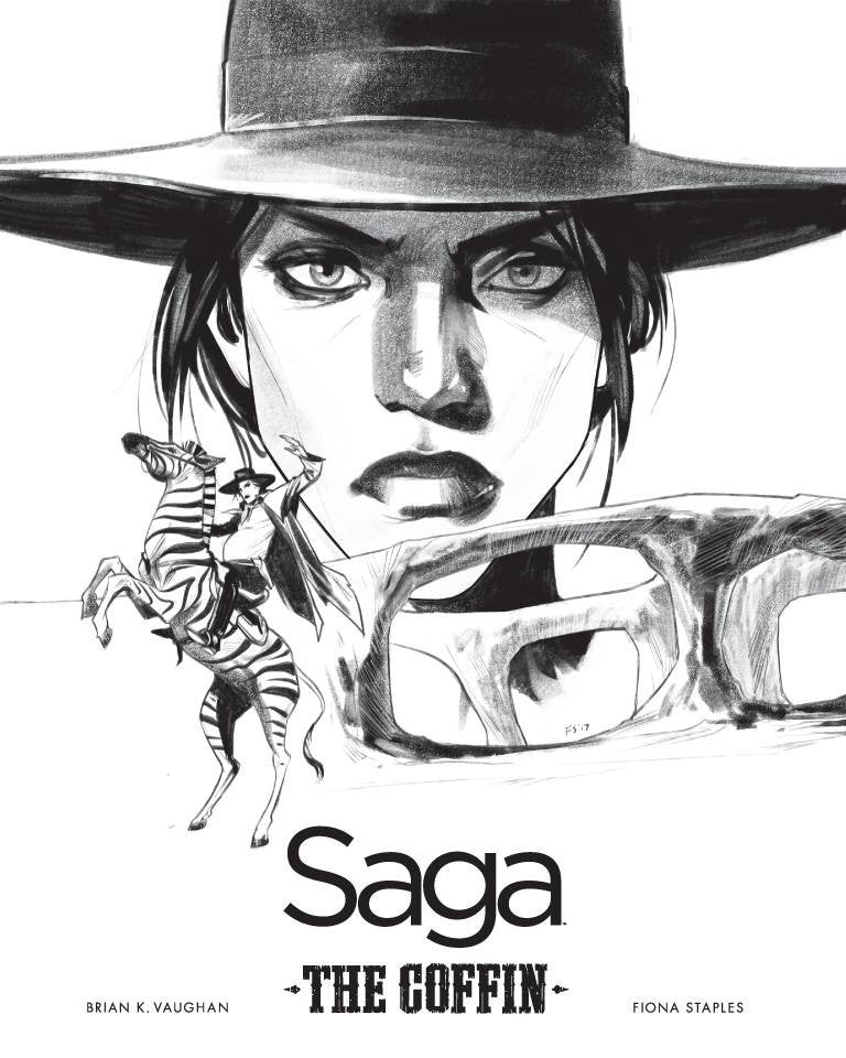 SAGA #43 B&W PRINT INCV COVER