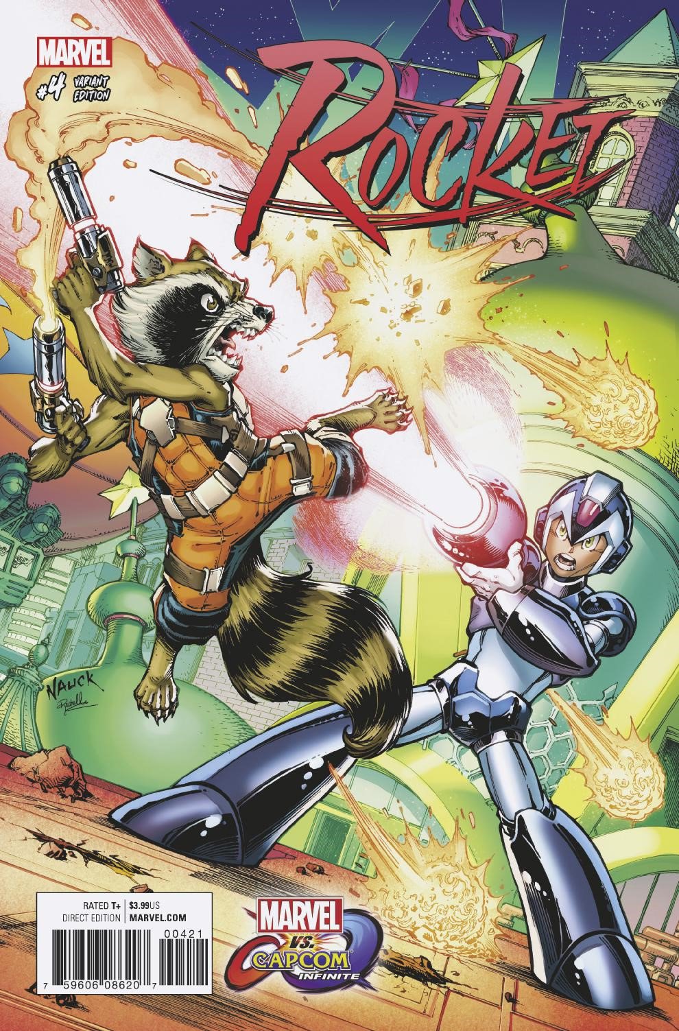 ROCKET #4 NAUCK MARVEL VS CAPCOM VAR COVER