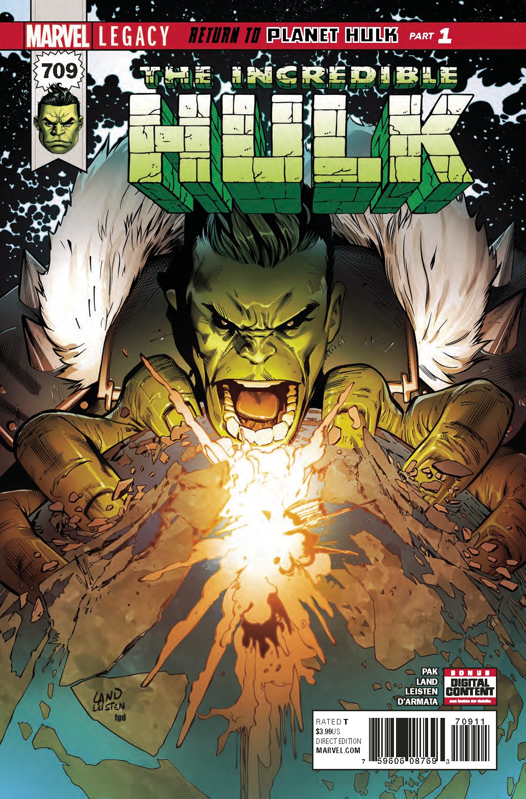 INCREDIBLE HULK #709 LEG COVER