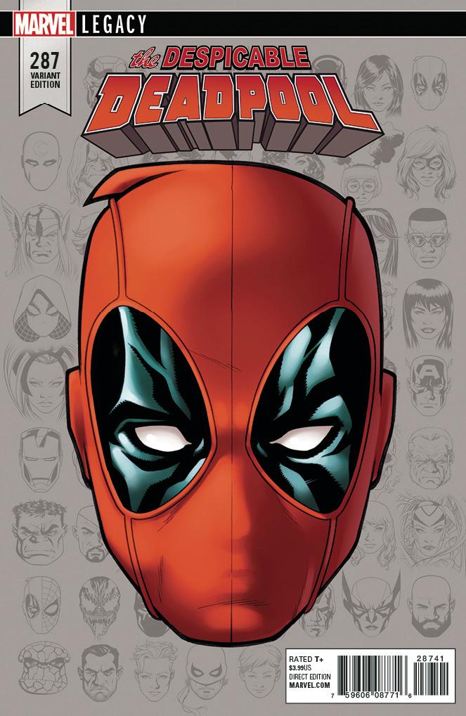 DESPICABLE DEADPOOL #287 MCKONE LEGACY HEADSHOT VAR LEG COVER