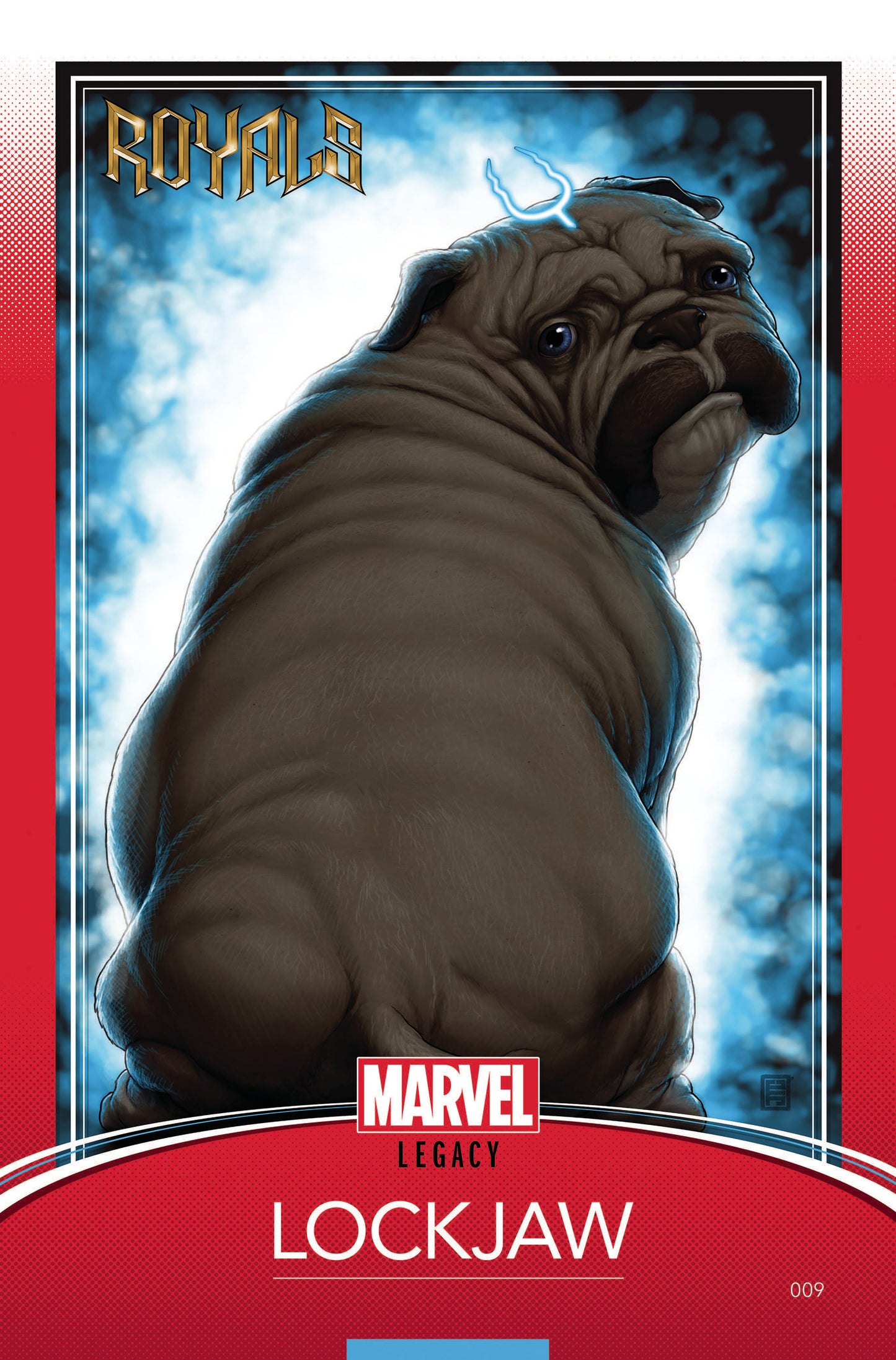 ROYALS #9 CHRISTOPHER TRADING CARD VAR LEG COVER