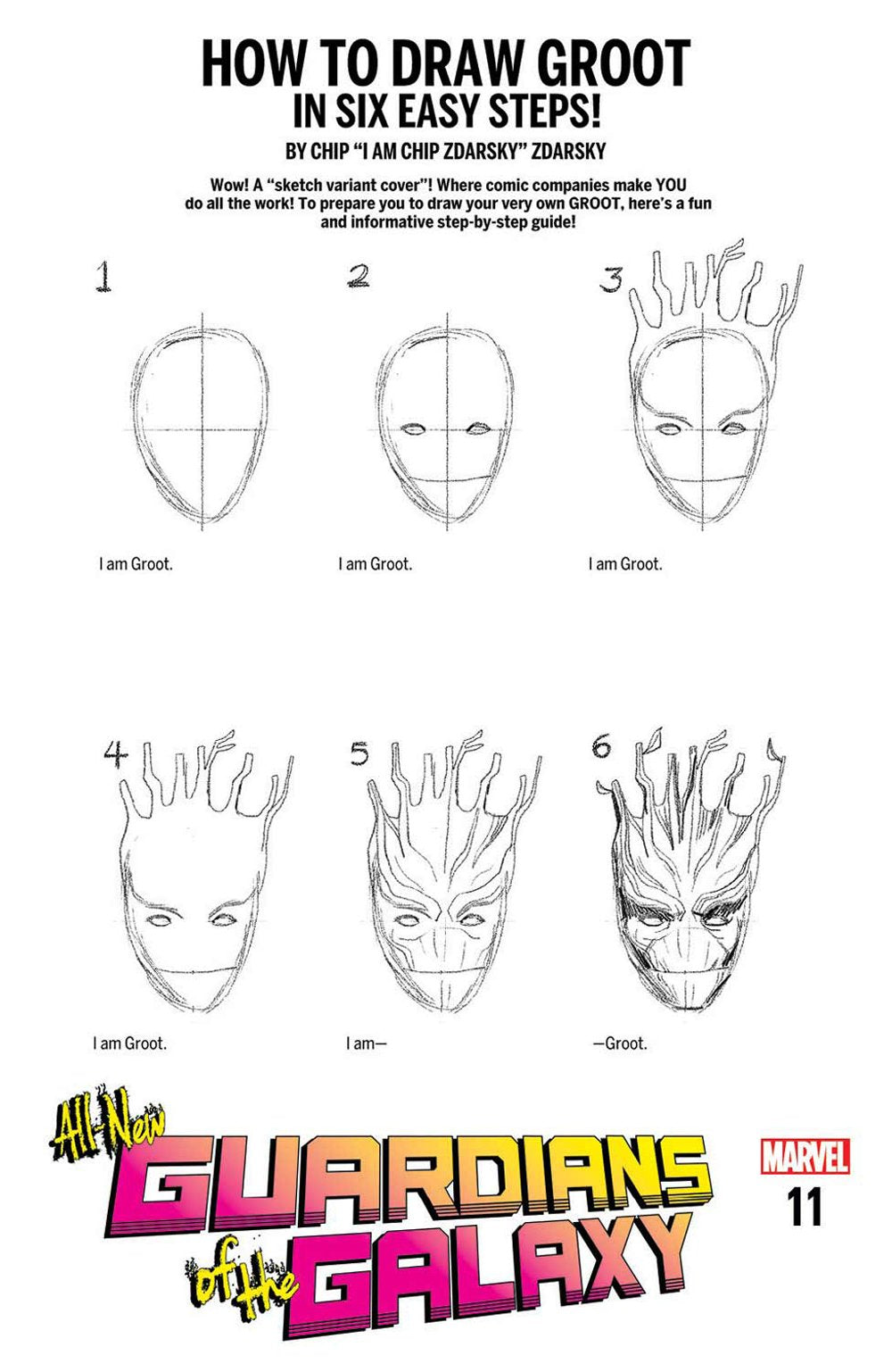 ALL NEW GUARDIANS OF GALAXY #11 ZDARSKY HOW TO DRAW VAR COVER