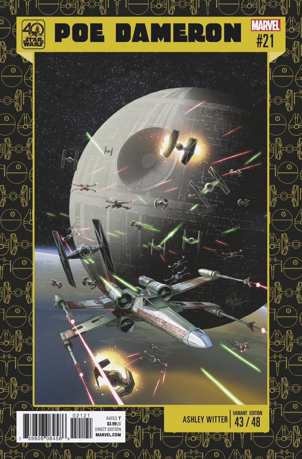 STAR WARS POE DAMERON #21 WITTER 40TH ANNIV VAR COVER