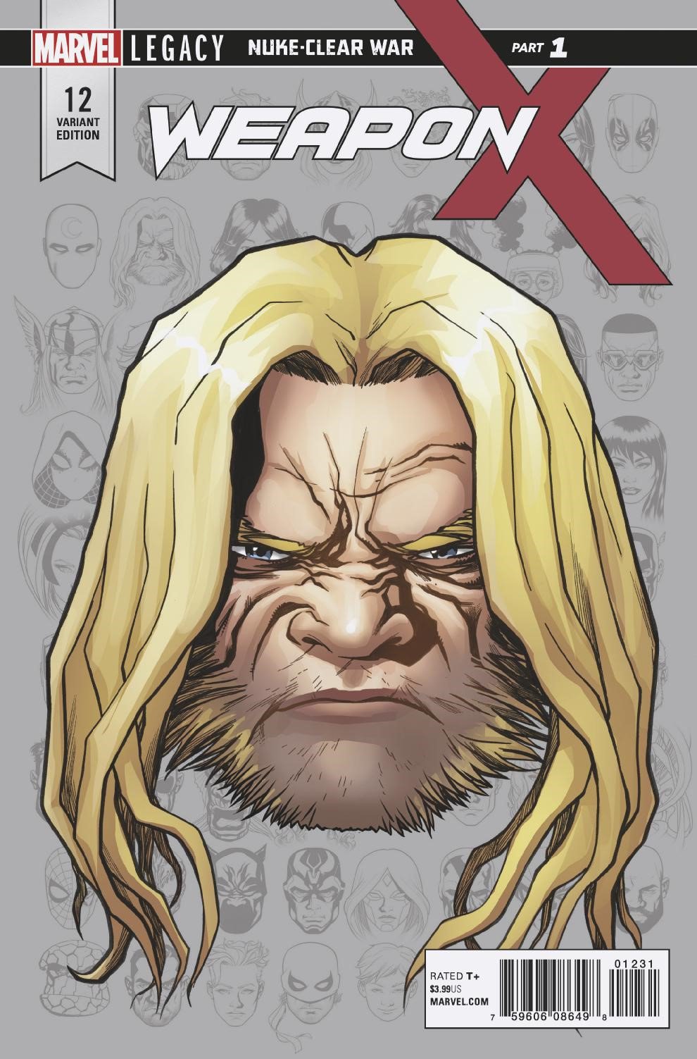 WEAPON X #12 MCKONE LEGACY HEADSHOT VAR LEG COVER