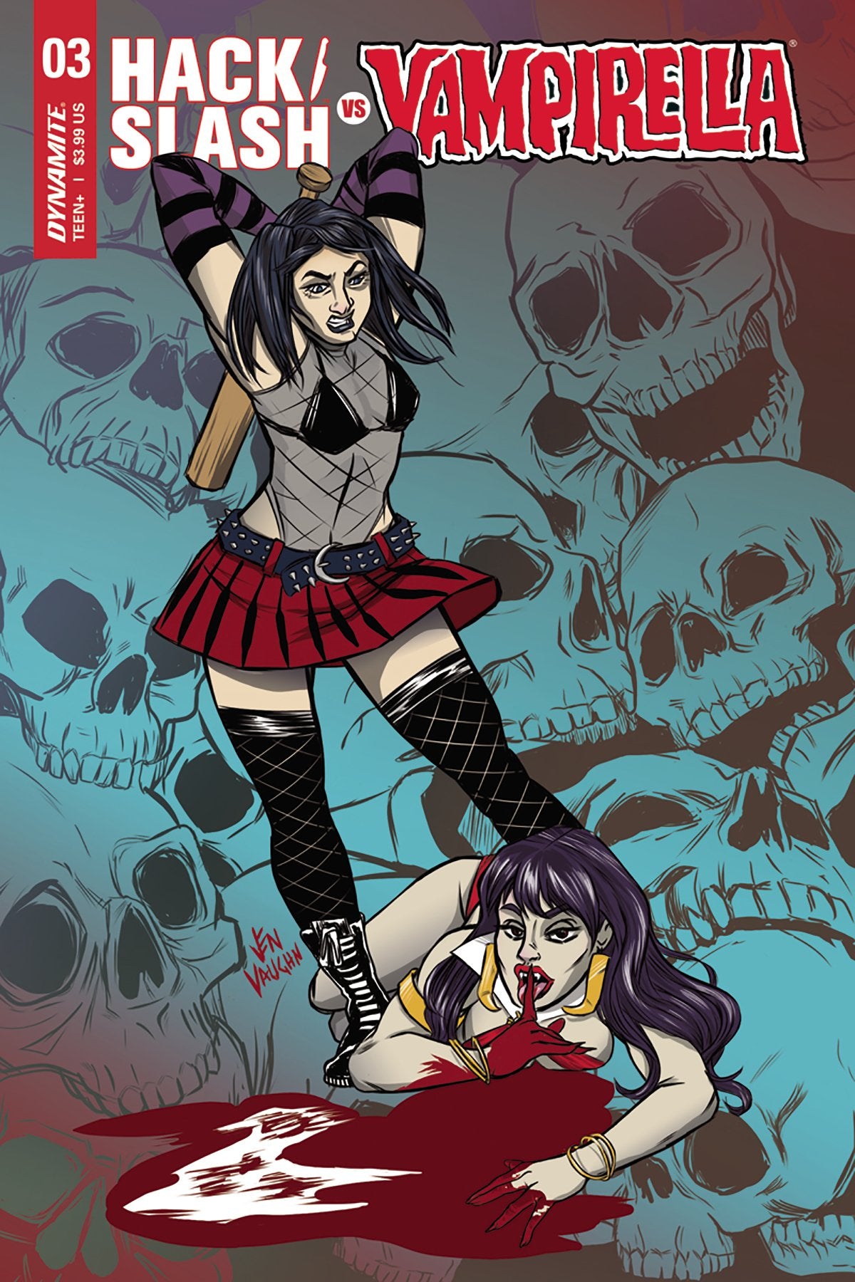 HACK SLASH VS VAMPIRELLA #3 (OF 5) CVR A VAUGHN COVER