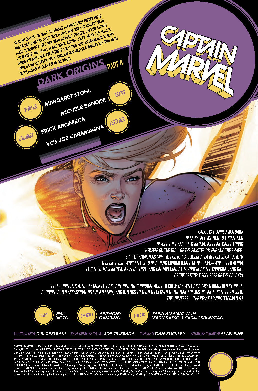 CAPTAIN MARVEL #128 LEG COVER