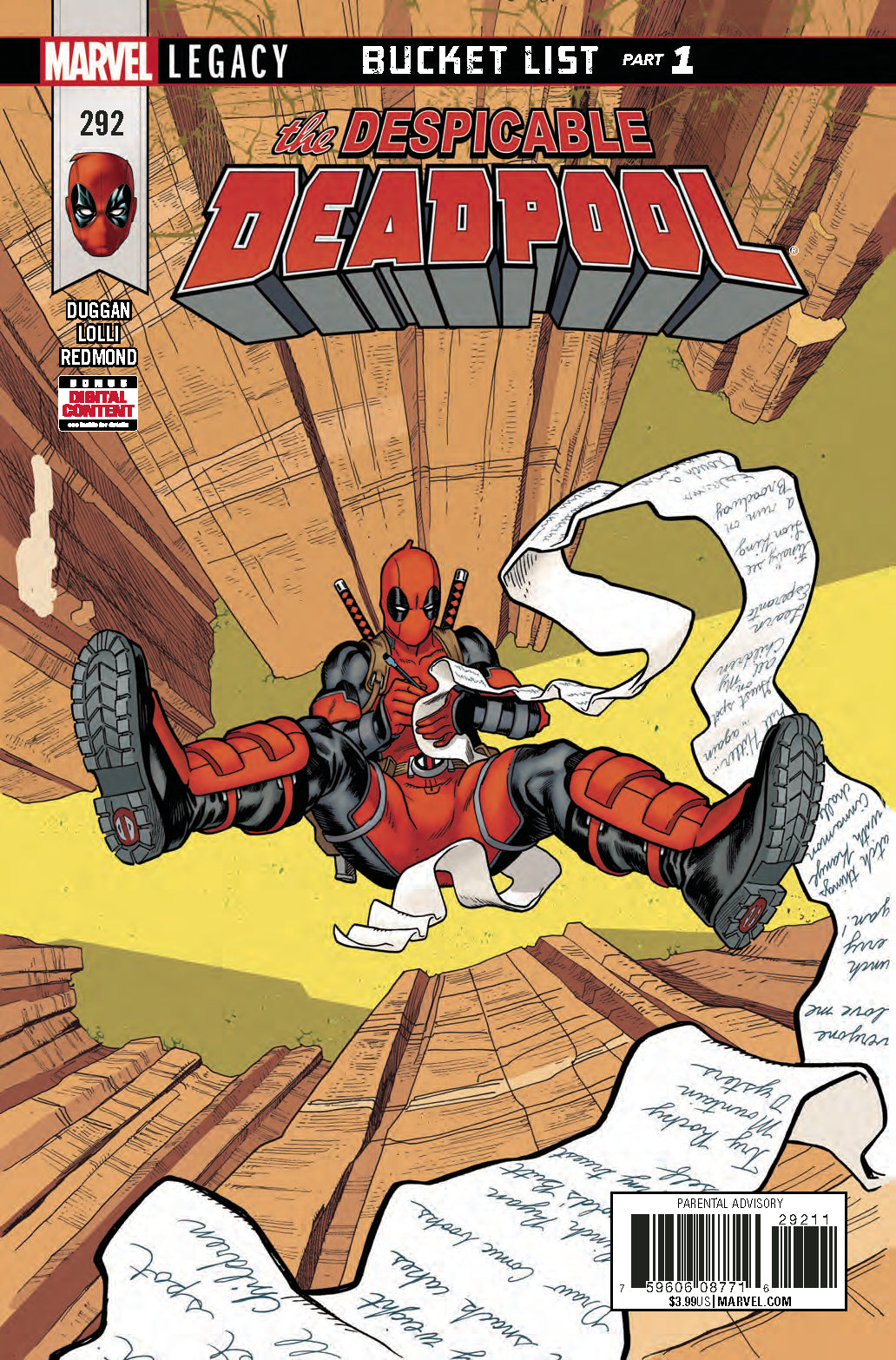 DESPICABLE DEADPOOL #292 LEG COVER