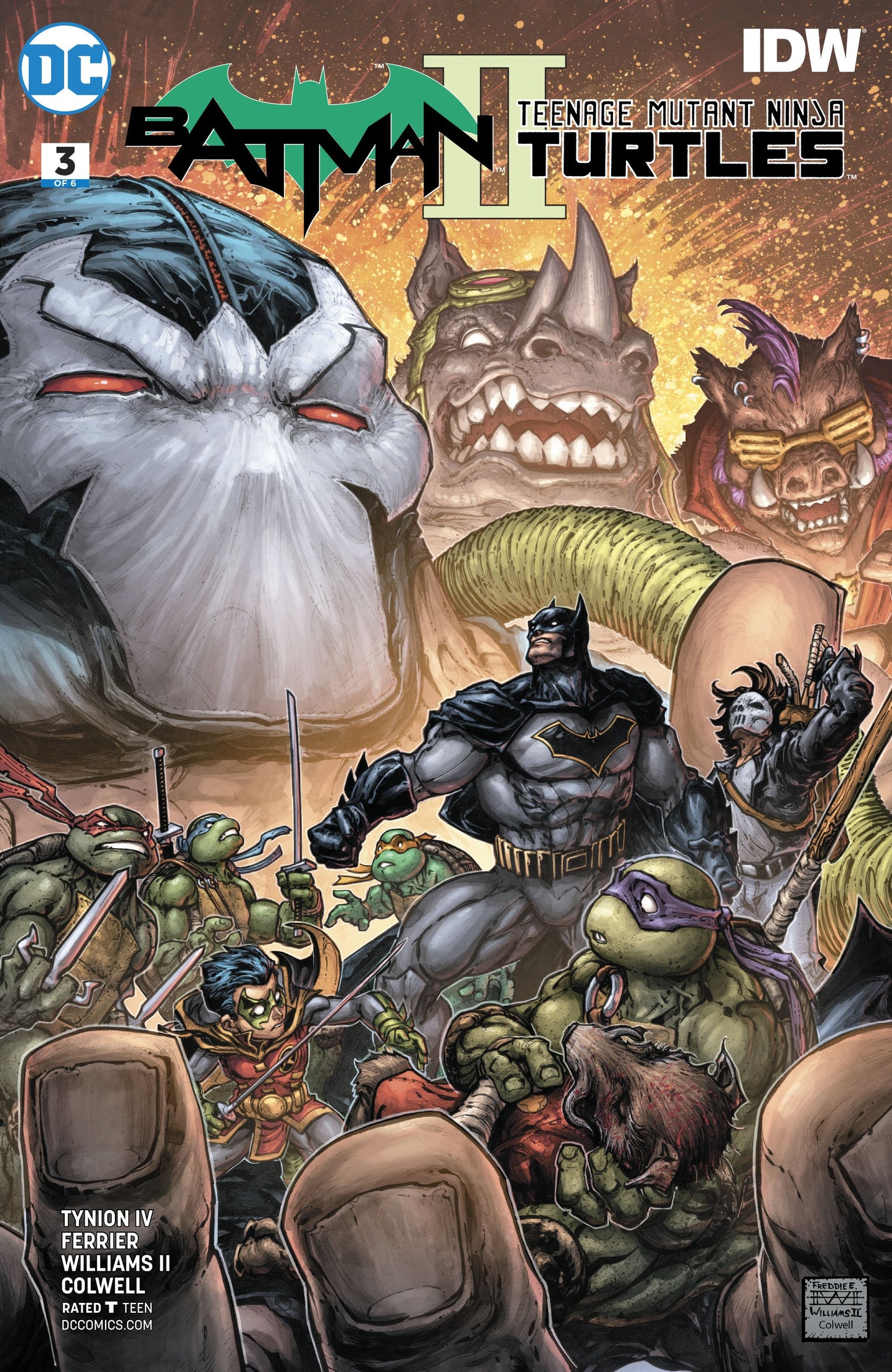 BATMAN TEENAGE MUTANT NINJA TURTLES II #3 (OF 6) COVER