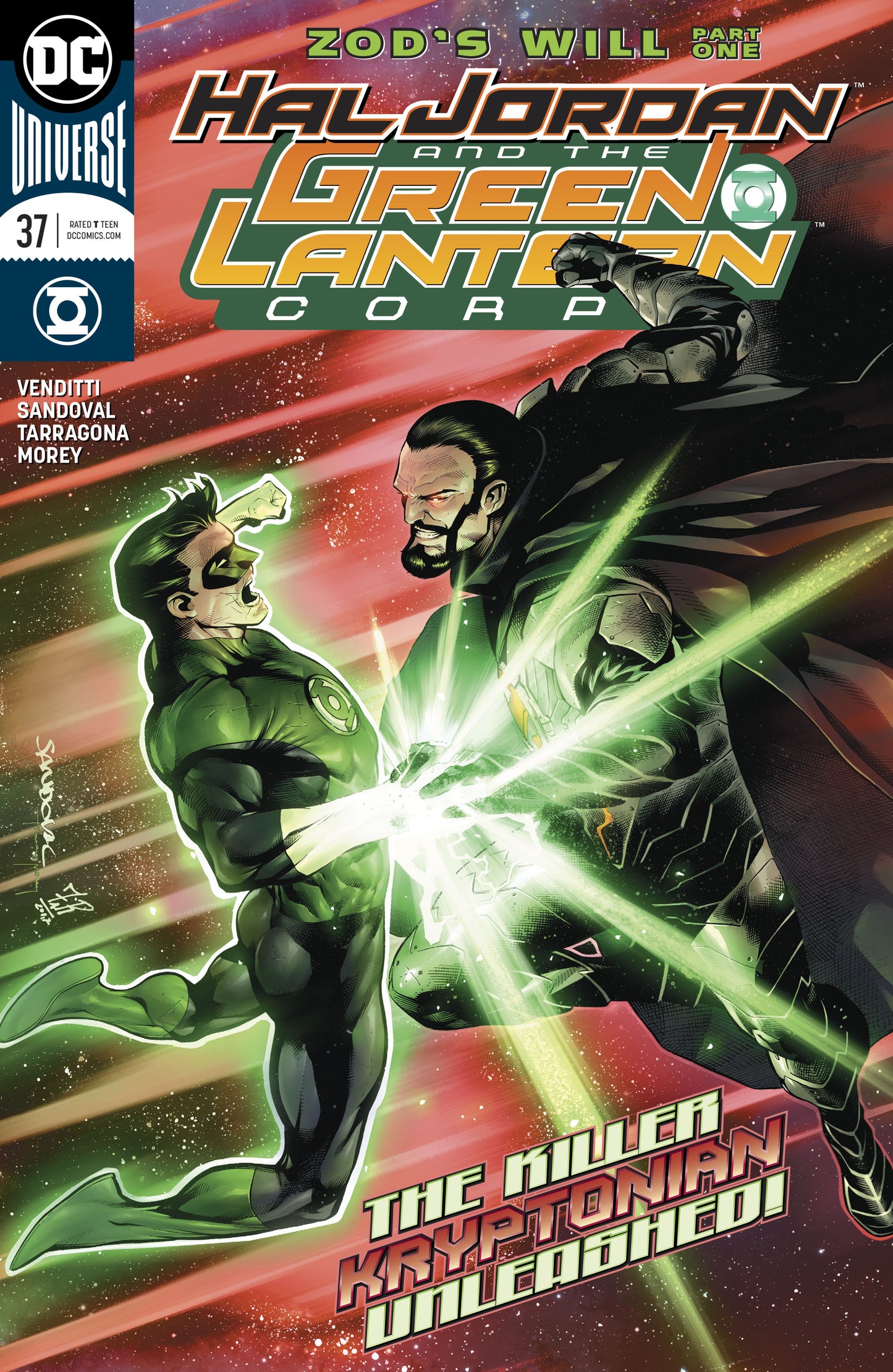 HAL JORDAN AND THE GREEN LANTERN CORPS #37 COVER