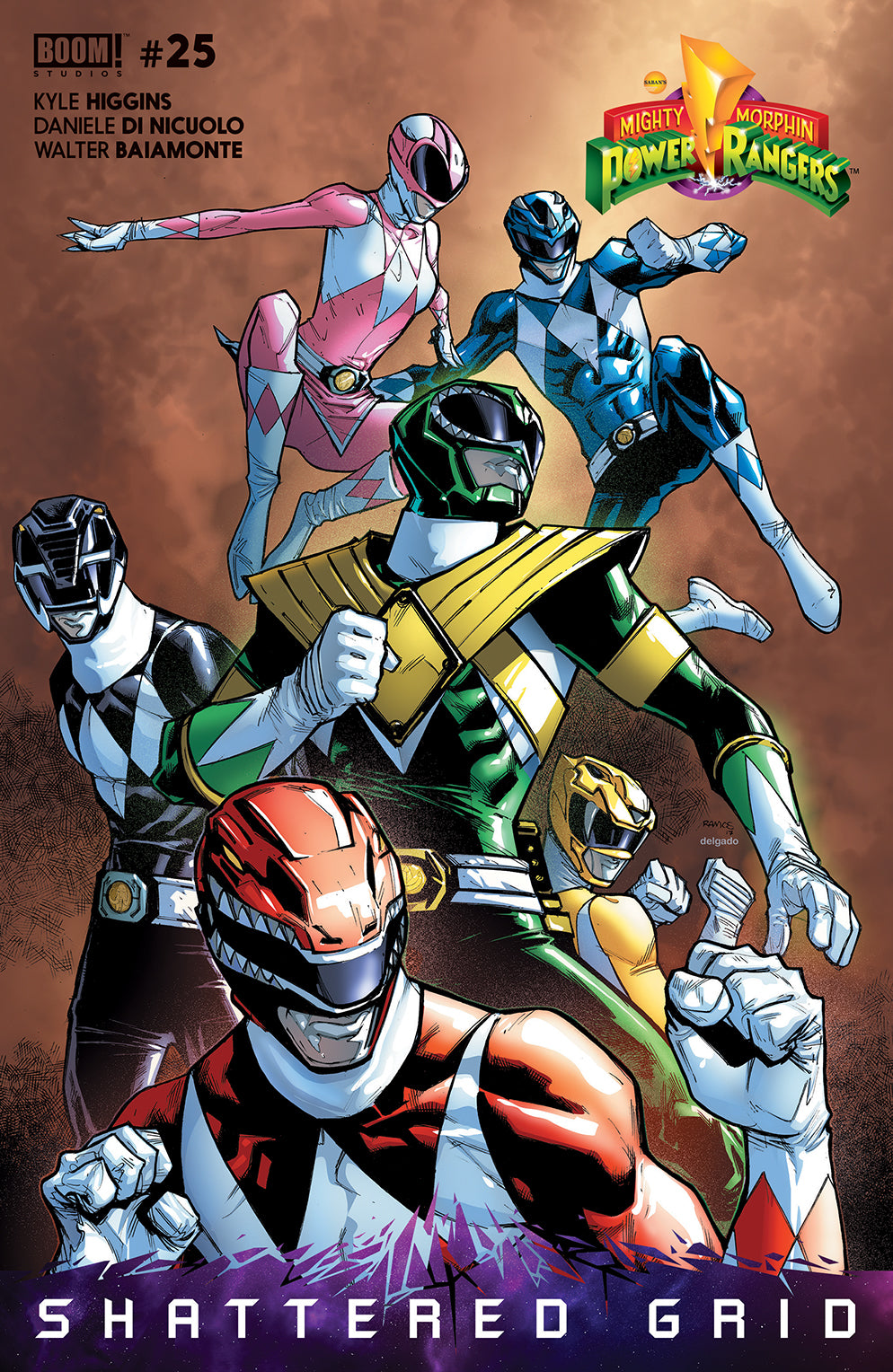 MIGHTY MORPHIN POWER RANGERS #25 UNLOCKABLE MATCH TO VAR SG COVER