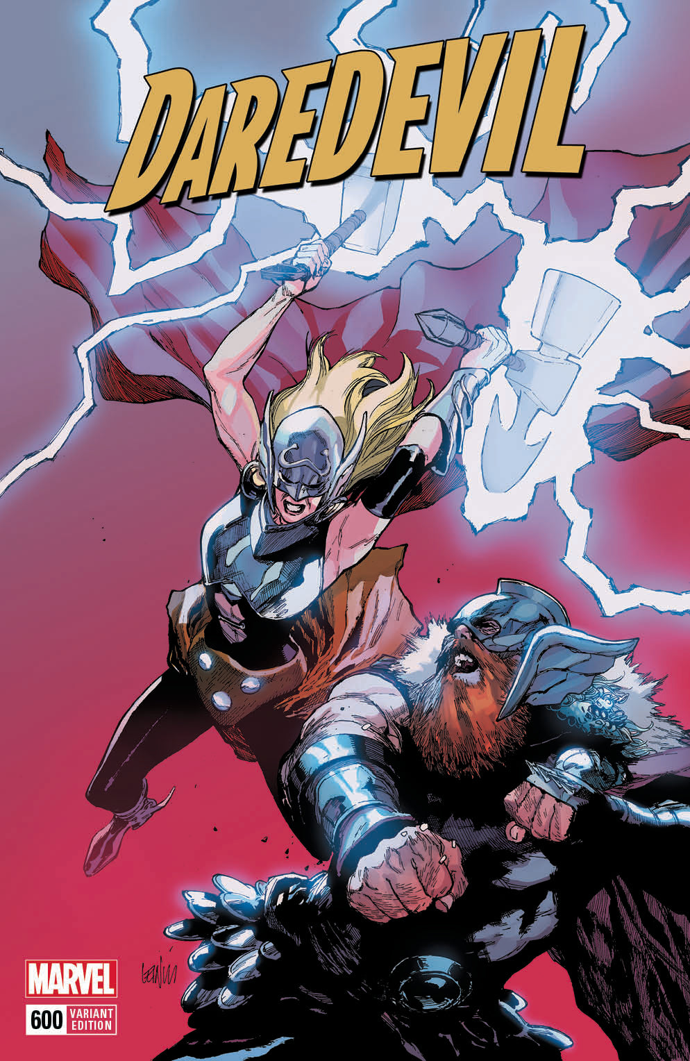 DAREDEVIL #600 YU MIGHTY THOR VAR LEG COVER