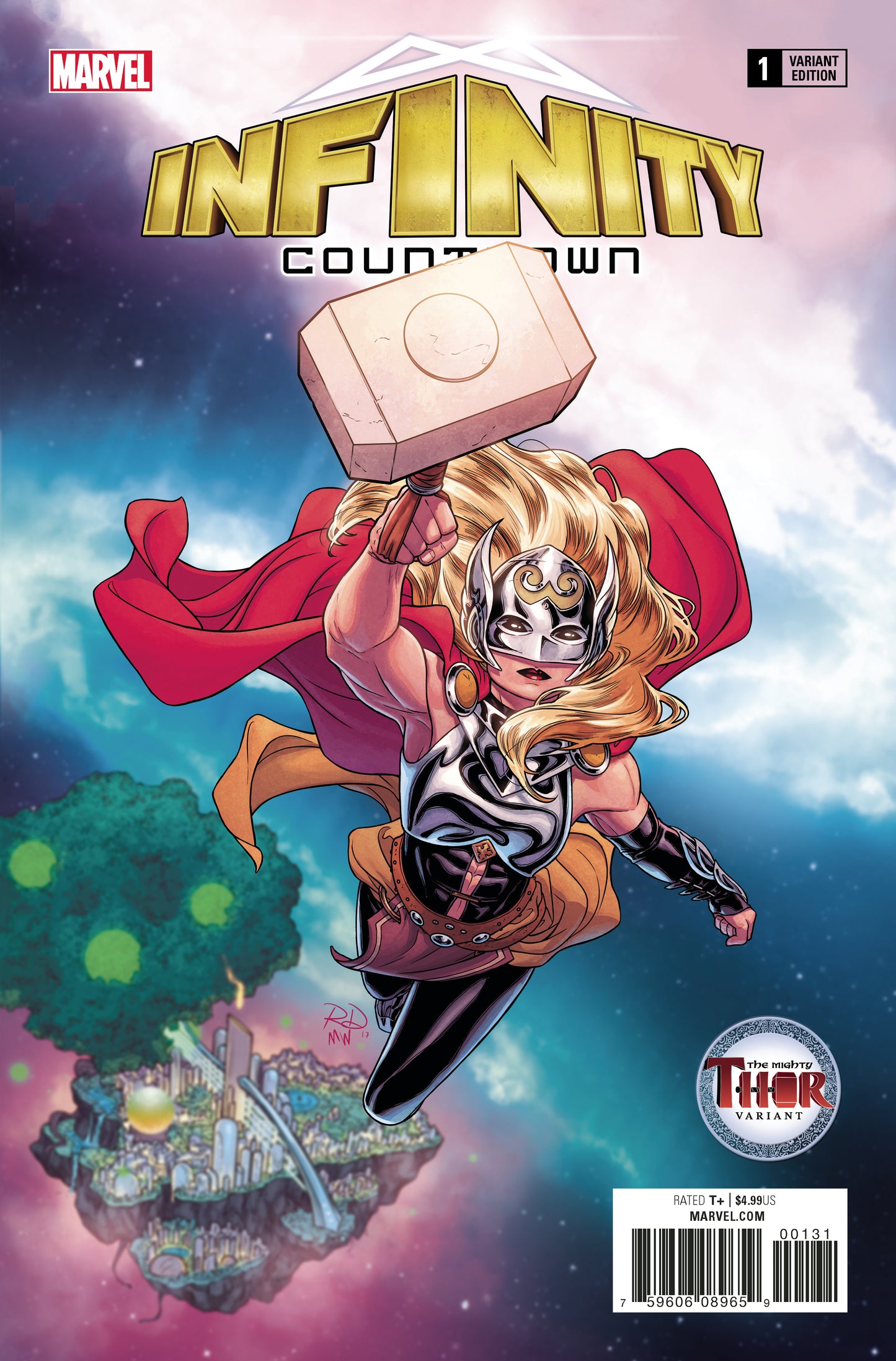 INFINITY COUNTDOWN #1 (OF 5) DAUTERMAN MIGHTY THOR VAR LEG COVER