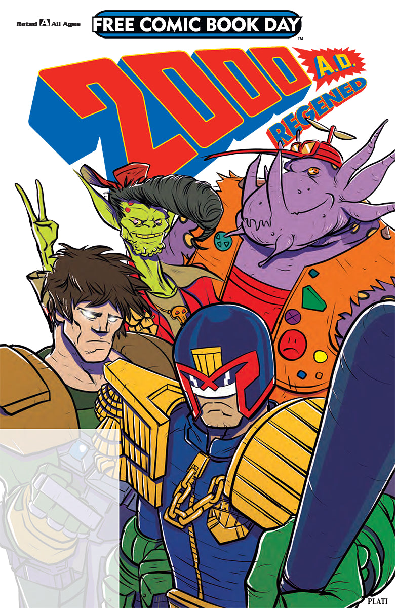 FCBD 2018 2000 AD REGENED COVER