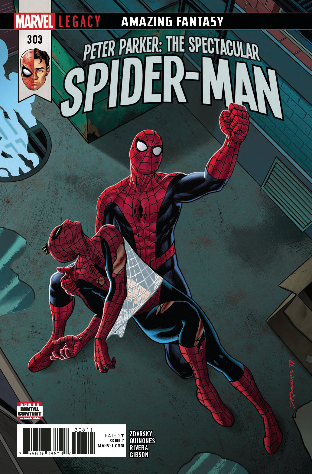 PETER PARKER SPECTACULAR SPIDER-MAN #303 LEG COVER