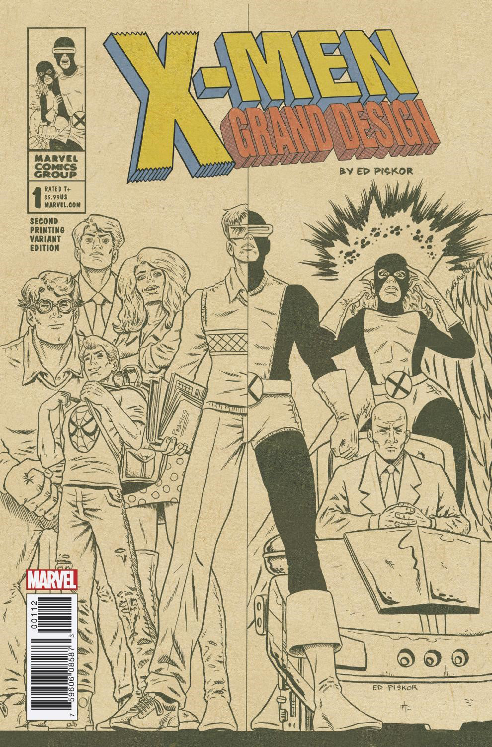 X-MEN GRAND DESIGN #1 (OF 2) 2ND PTG PISKOR VAR COVER