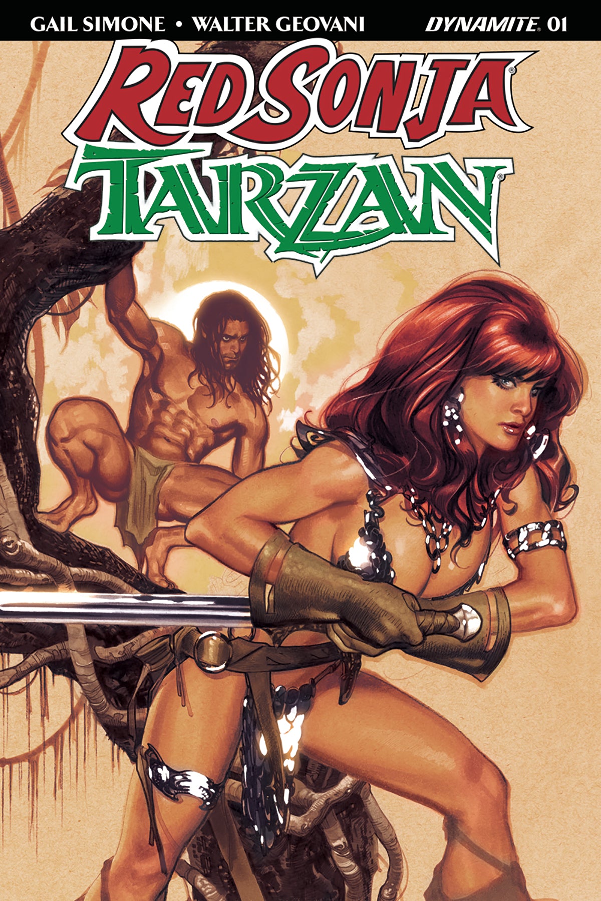RED SONJA TARZAN #1 CVR A HUGHES COVER