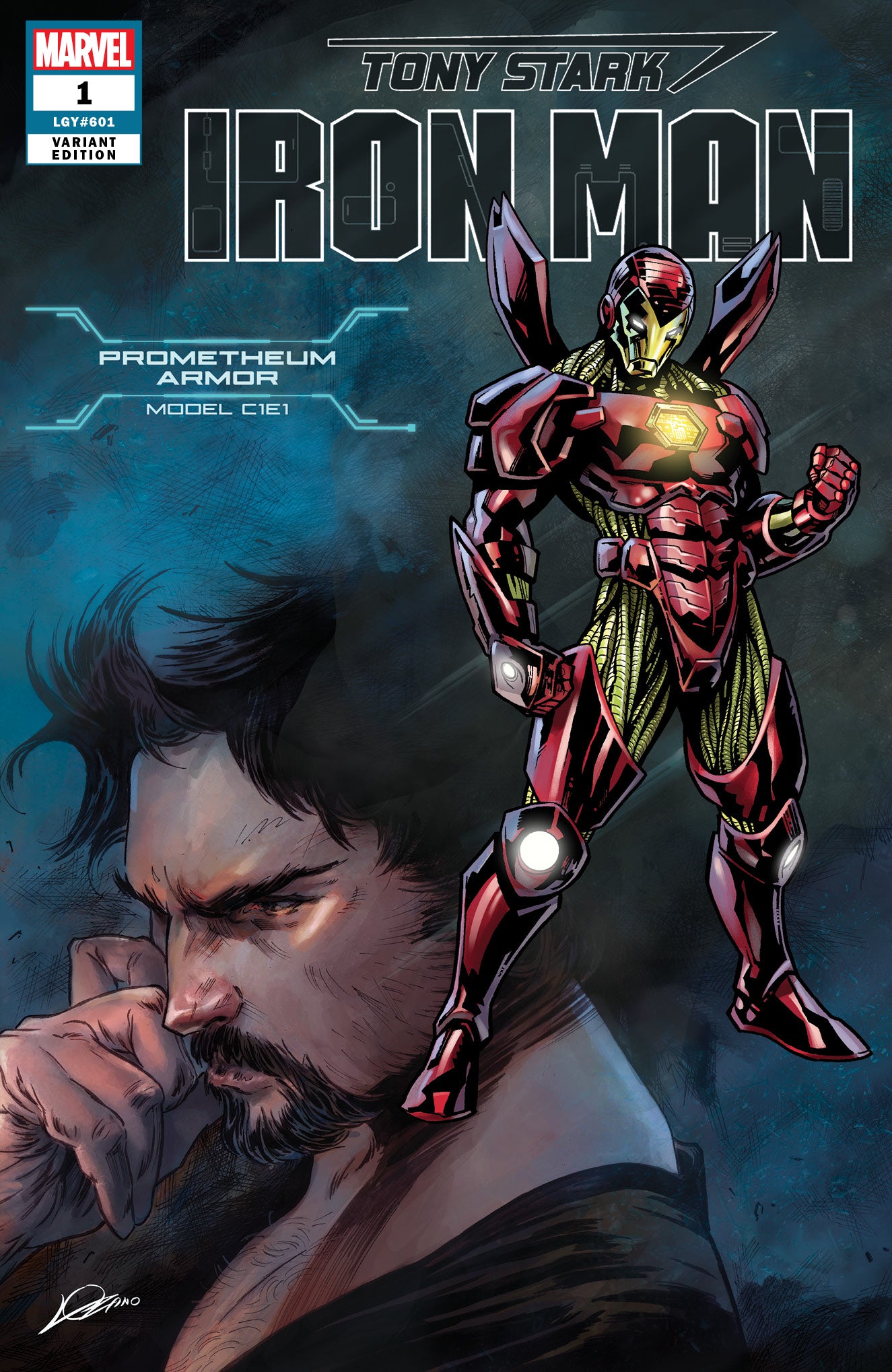 TONY STARK IRON MAN #1 HEROES REBORN ARMOR VAR COVER