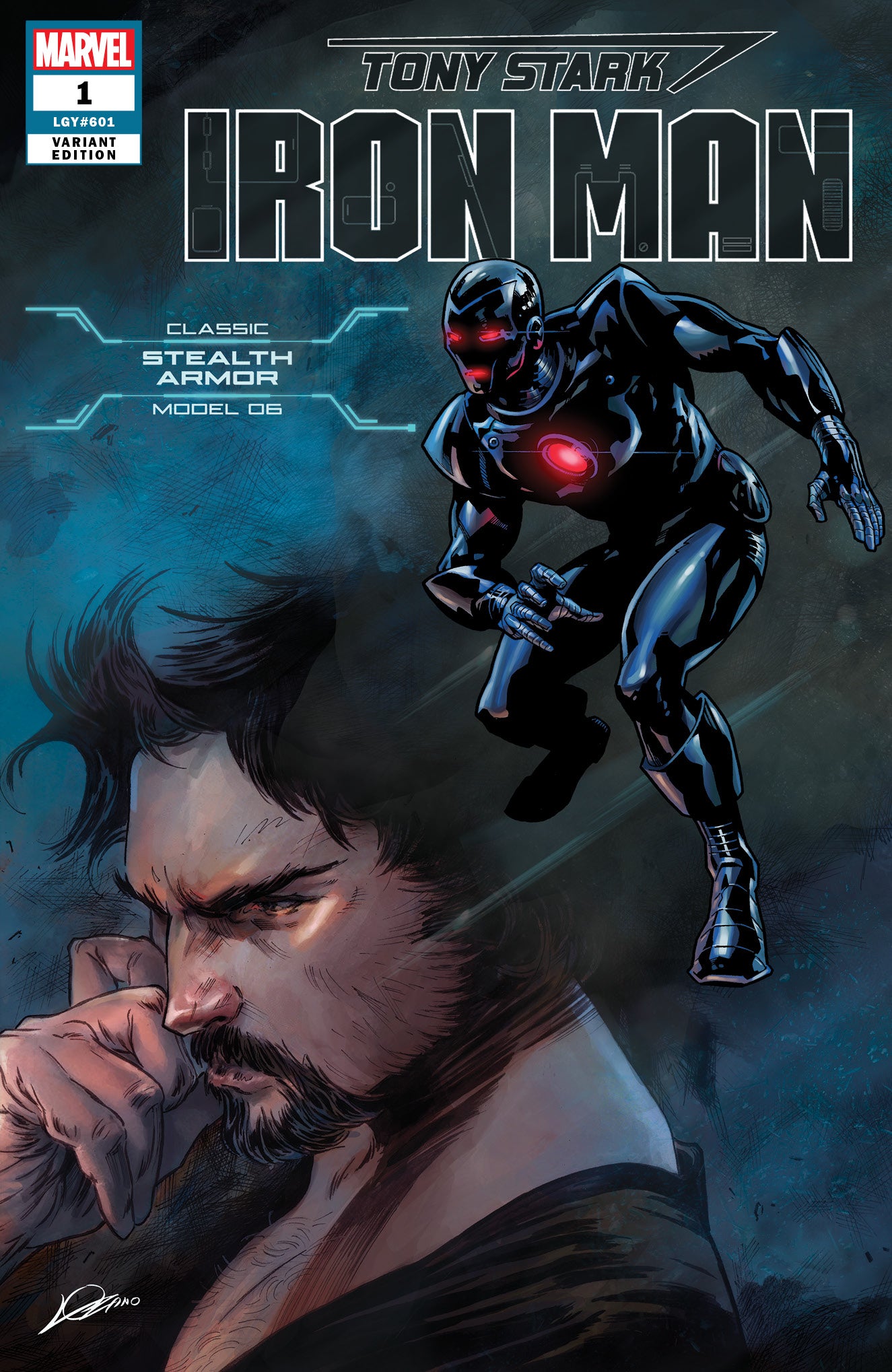 TONY STARK IRON MAN #1 STEALTH ARMOR VAR COVER