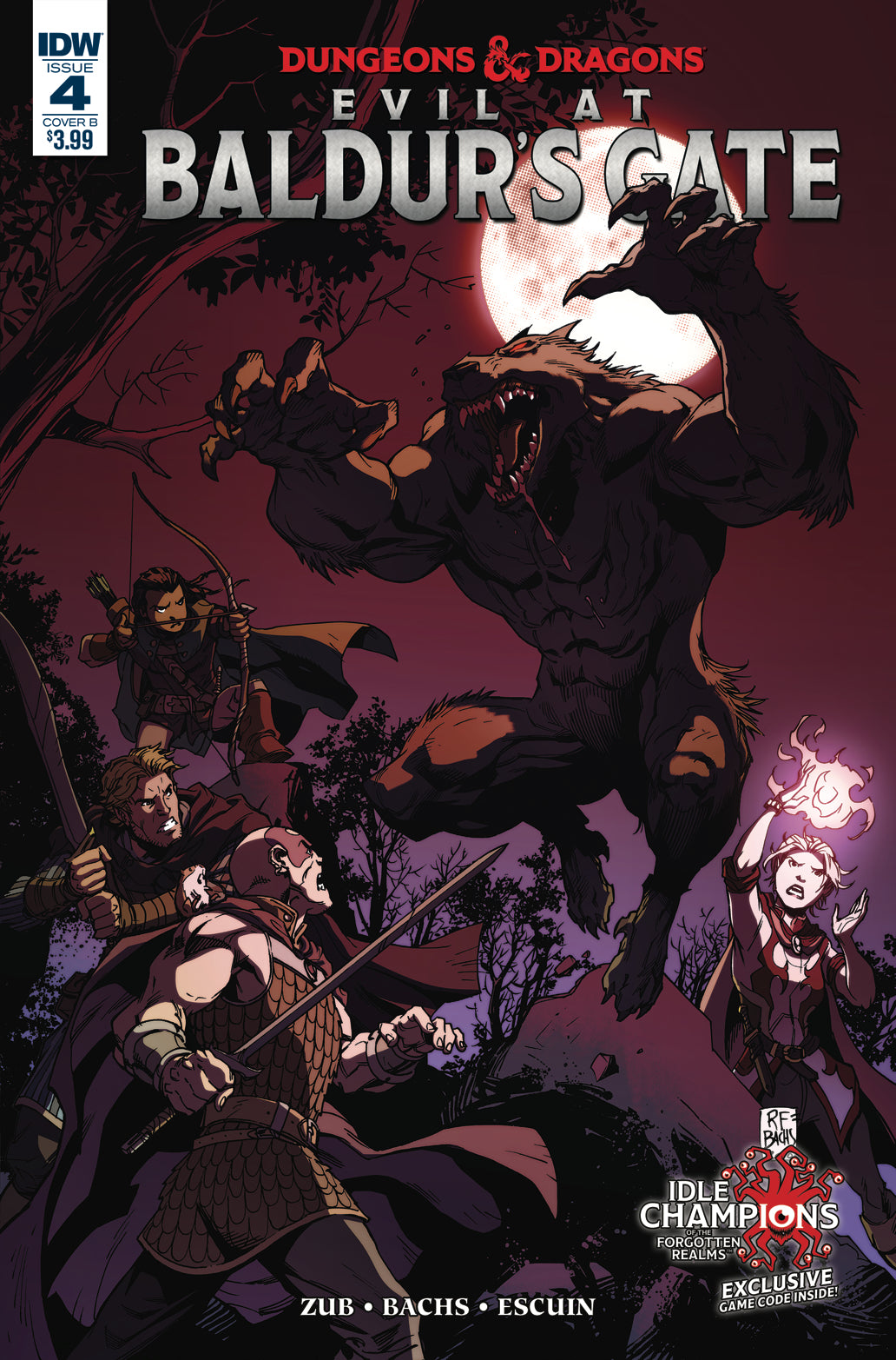 DUNGEONS & DRAGONS EVIL AT BALDURS GATE #4 CVR B BACHS COVER