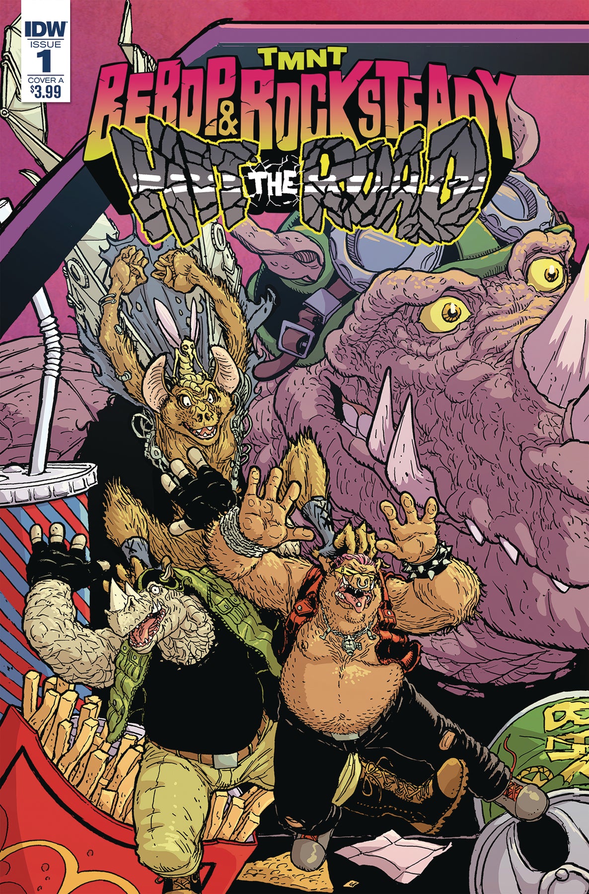 TMNT BEBOP ROCKSTEADY HIT THEROAD #1 (OF 5) CVR A PITARRA COVER
