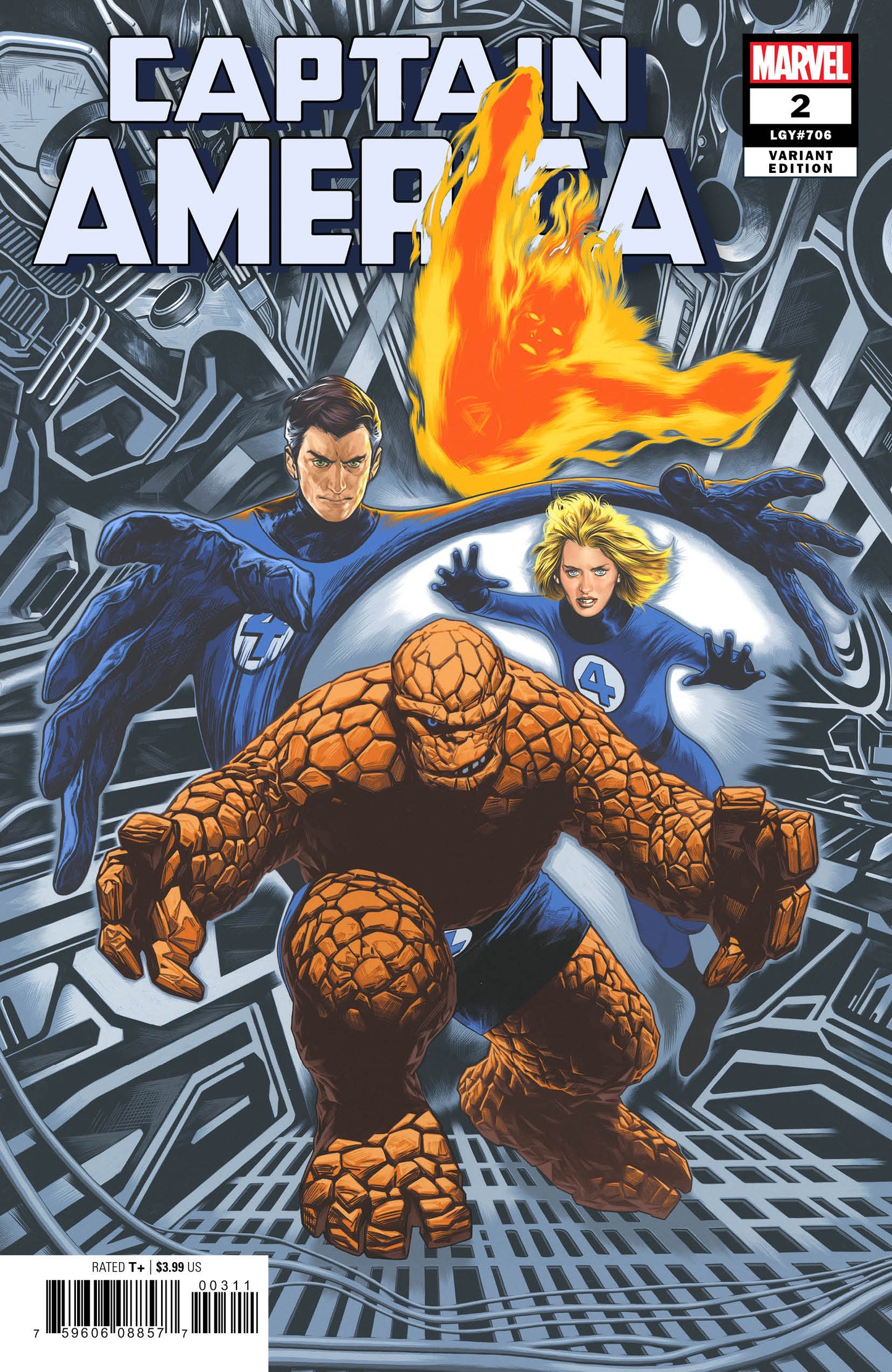 CAPTAIN AMERICA #2 CHAREST RETURN OF FANTASTIC FOUR VAR COVER
