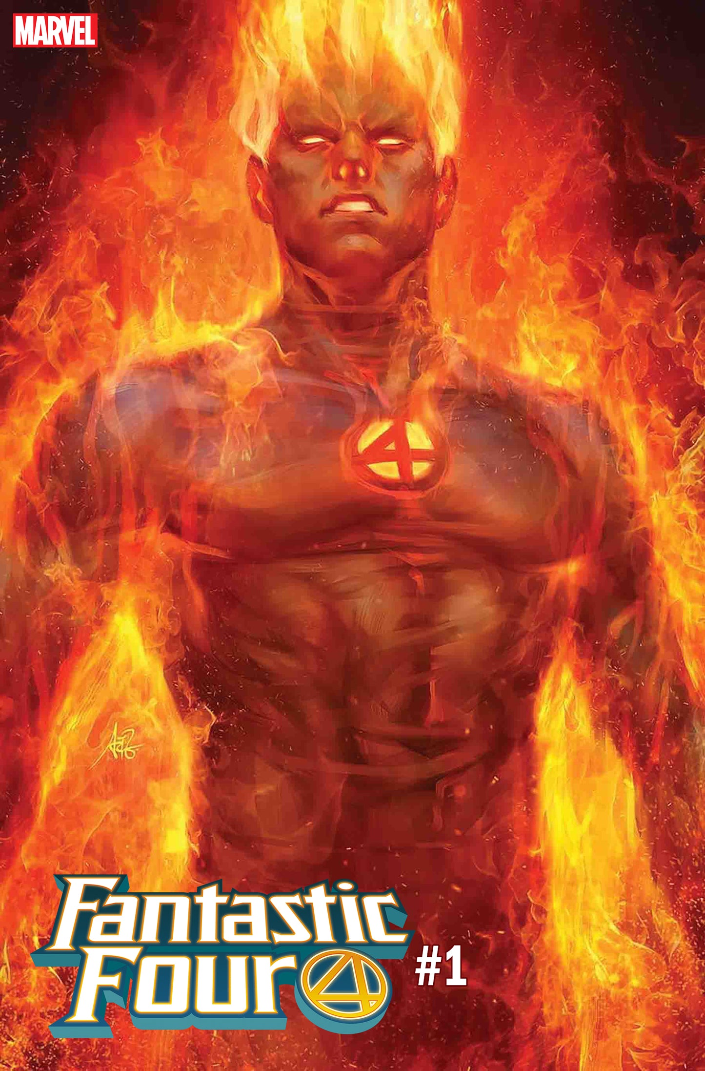 FANTASTIC FOUR #1 ARTGERM HUMAN TORCH VAR COVER
