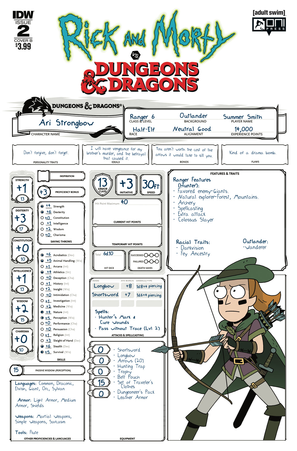 RICK & MORTY VS DUNGEONS & DRAGONS #2 (OF 4) CVR B LITTLE COVER